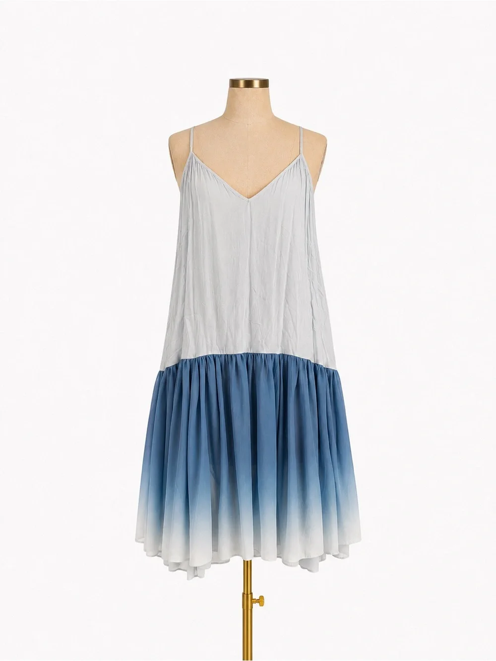 Free People Blue Ombre Babydoll Mini Dress